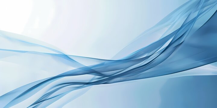 abstract blue wave design with smooth texture and empty space