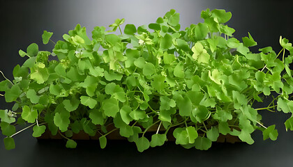 monks cress popular organic edible plant beautiful flowers attractive foliage gardens