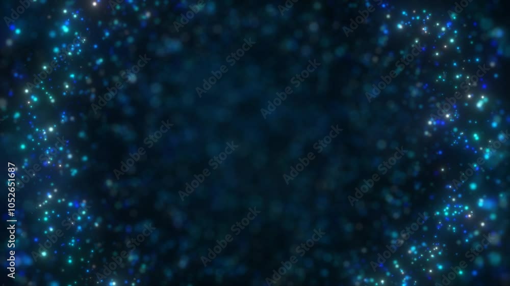 Aufkleber abstract background with shimmering blue lights and particles creating a dreamy, cosmic atmosphere. 
