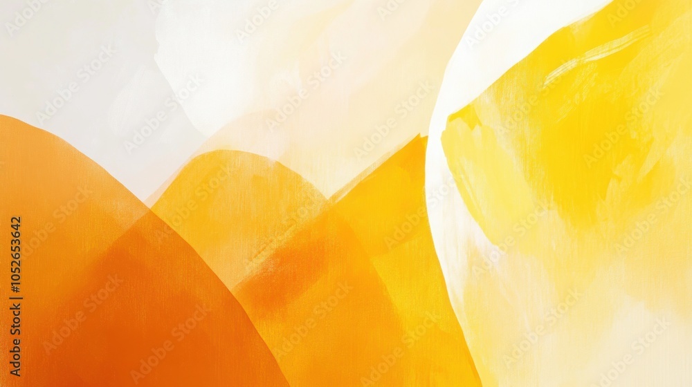 Poster abstract background of yellow and orange shapes, creating a dynamic and vibrant design.
