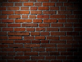 Obraz premium Brick wall with burnt red bricks