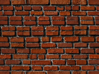 Obraz premium Brick wall with burnt red bricks