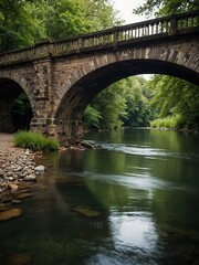 Fototapeta premium Bridge spanning a river.