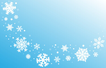 Winter background with snowflakes with copy space. Vector illustration