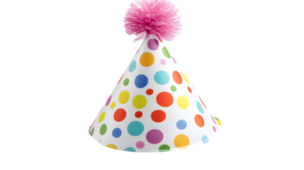 Birthday Party Cap on White Background,
