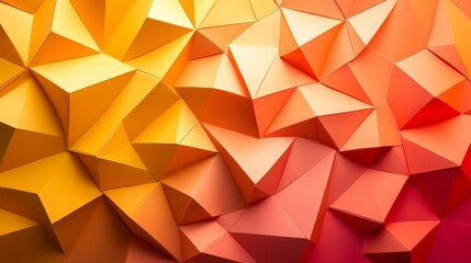 Abstract Geometric Background in Warm Tones of Orange and Yellow