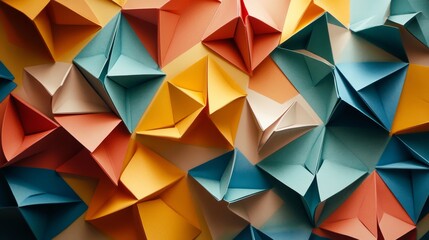 Fototapeta premium Colorful Abstract Origami Paper Background