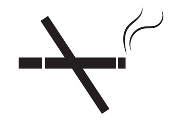 No smoking icon. flat style No smoking vector illustration.
