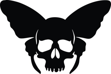 Skull butterfly vector illustration art