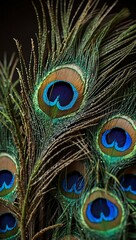 Close-up of a peacock feather.