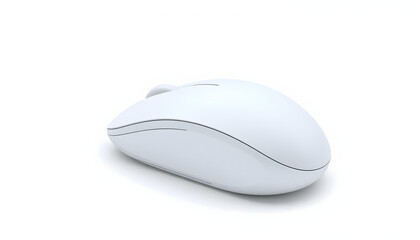 White png wireless mouse mockup digital device isolated with white highlights, png