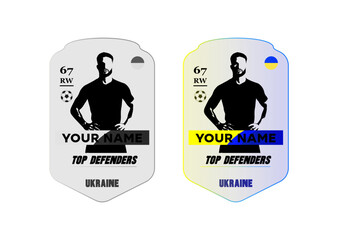 football player card with countries