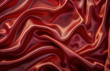 Obraz premium Close Up Of Draped Red Satin Fabric