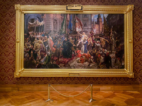 Obraz Jana Matejki Konstytucja 3 Maja 1791 roku. Zamek Kr&oacute;lewski w Warszawie