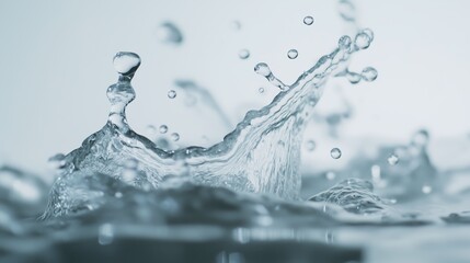 A splash of water with many small droplets.