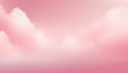 Fototapeta premium Soft pink clouds drift across a pastel sky, creating a serene and dreamy atmosphere