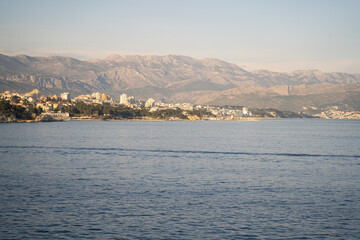 Landscape view of Split, Croatia and the DInaric Alps