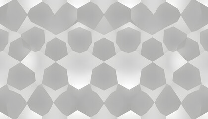 Seamless pattern of light gray geometric hexagonal shapes on grey background. Abstract and modern high resolution full frame background with repeating pattern isolated with white highlights, png