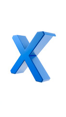 Obraz premium 3X blue 3d illustration. Advertising signs, Product design, Product sales, Fabric design, Digital printing isolated with white highlights, png