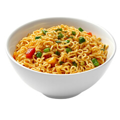 Mall Souvenir Noodles in a White Bowl on transparent background