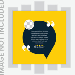 Clients feedback or testimonial web banner for social media post.