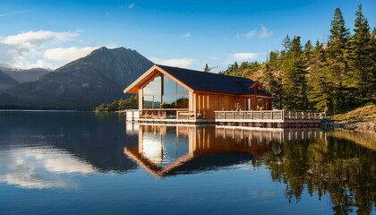 Obraz premium Beautiful House for living with nature landscapes and beauty