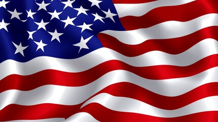 Fototapeta premium Waving American Flag - Symbol of Freedom and Patriotism