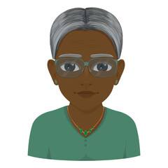 portrait of african old woman