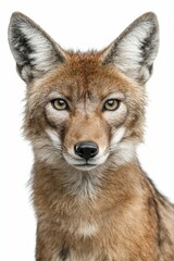 Fototapeta premium Realistic jackal hunting scene featuring vibrant colors and smooth gradients, highlighting textures and lighting. Harmonious layout with space for captions.
