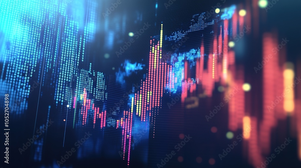 Poster abstract data visualization for digital analysis