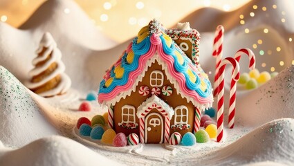 Gingerbread houses and festive treats