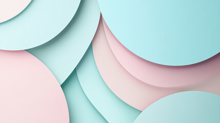 An abstract design of overlapping pink and blue circles creates a visually appealing pattern