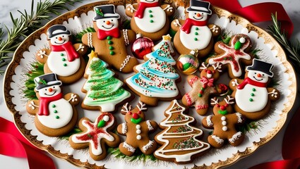 Gingerbread houses and festive treats