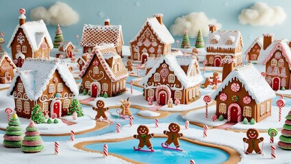 Gingerbread houses and festive treats
