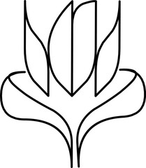 black and white flower