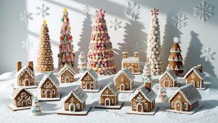 Gingerbread houses and festive treats