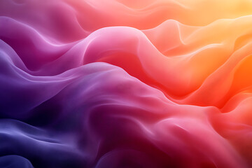 Fototapeta premium Abstract gradient background with warm sunset-inspired shades of orange, pink, and purple, blending seamlessly with smooth, flowing transitions for a soft, calming effect. 