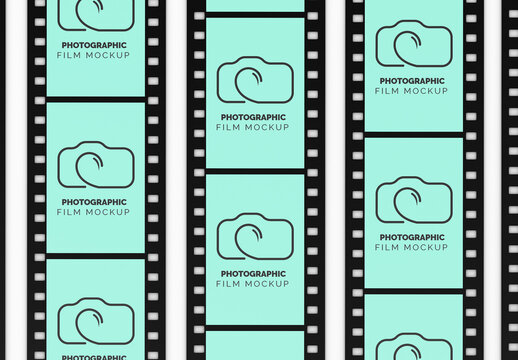 Photographic Film Mockup - Top View