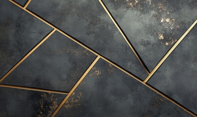 Geometric design featuring gold metallic lines on a textured surface with a modern aesthetic