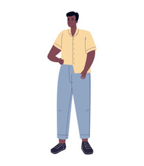 man character wearing spring clothes