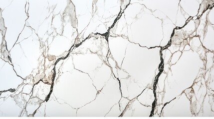Obraz premium White marble with brown and black veins.