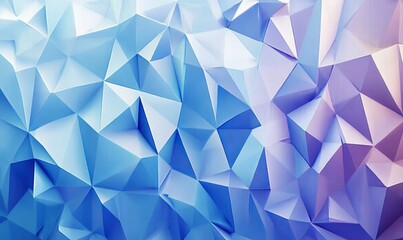 Abstract Background of triangular Patterns in sky blue Colors. Low Poly Wallpaper