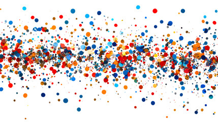 Confetti Party Decoration for Christmas or New Year Celebration on White Background,