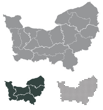 Set maps of Normandy province