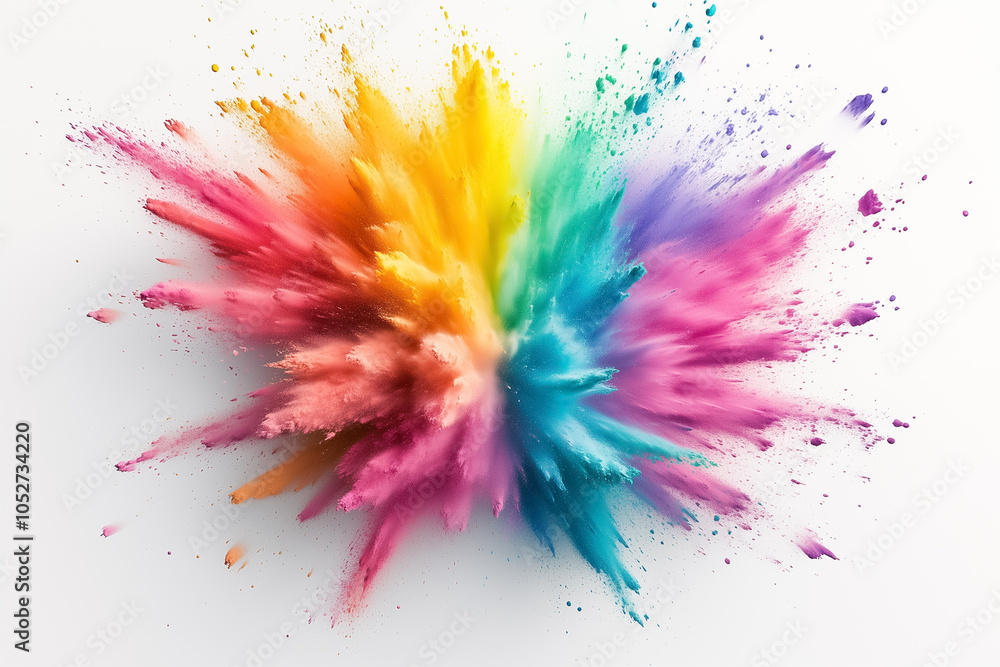Poster a stunning array of colors bursts forth, merging beautifully to create an enchanting visual experien