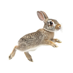 Fototapeta premium rabbit running on a transparent background