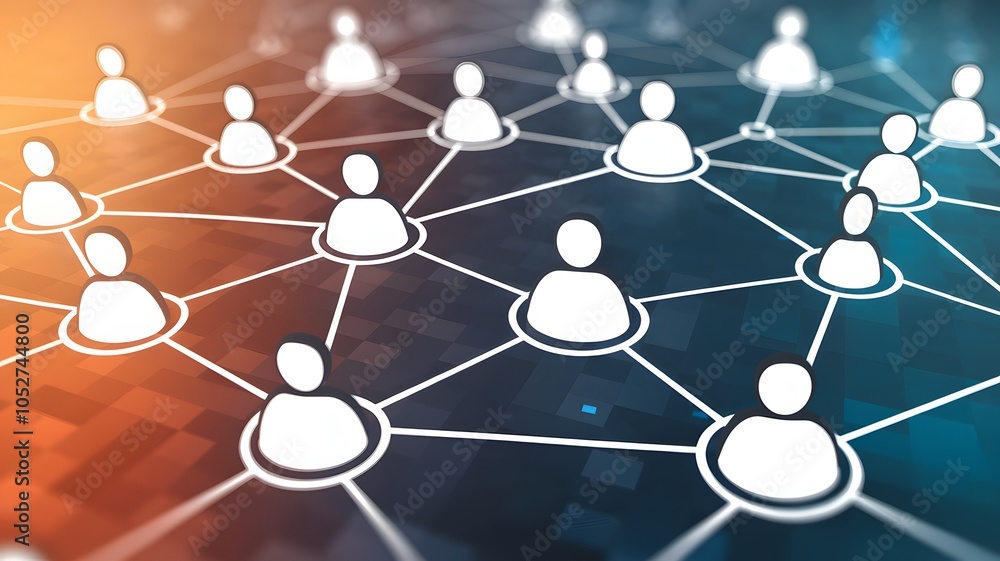 Poster a digital representation of interconnected nodes, symbolizing a network or a system. these nodes are
