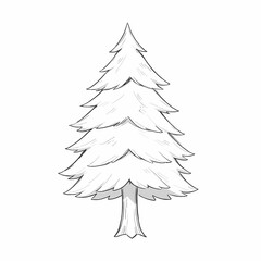 Obraz premium christmas tree isolated on white