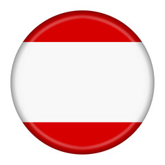 A Tahiti flag button 3d illustration with clipping path