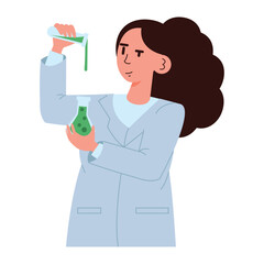 scientist woman doing chemistry experiment